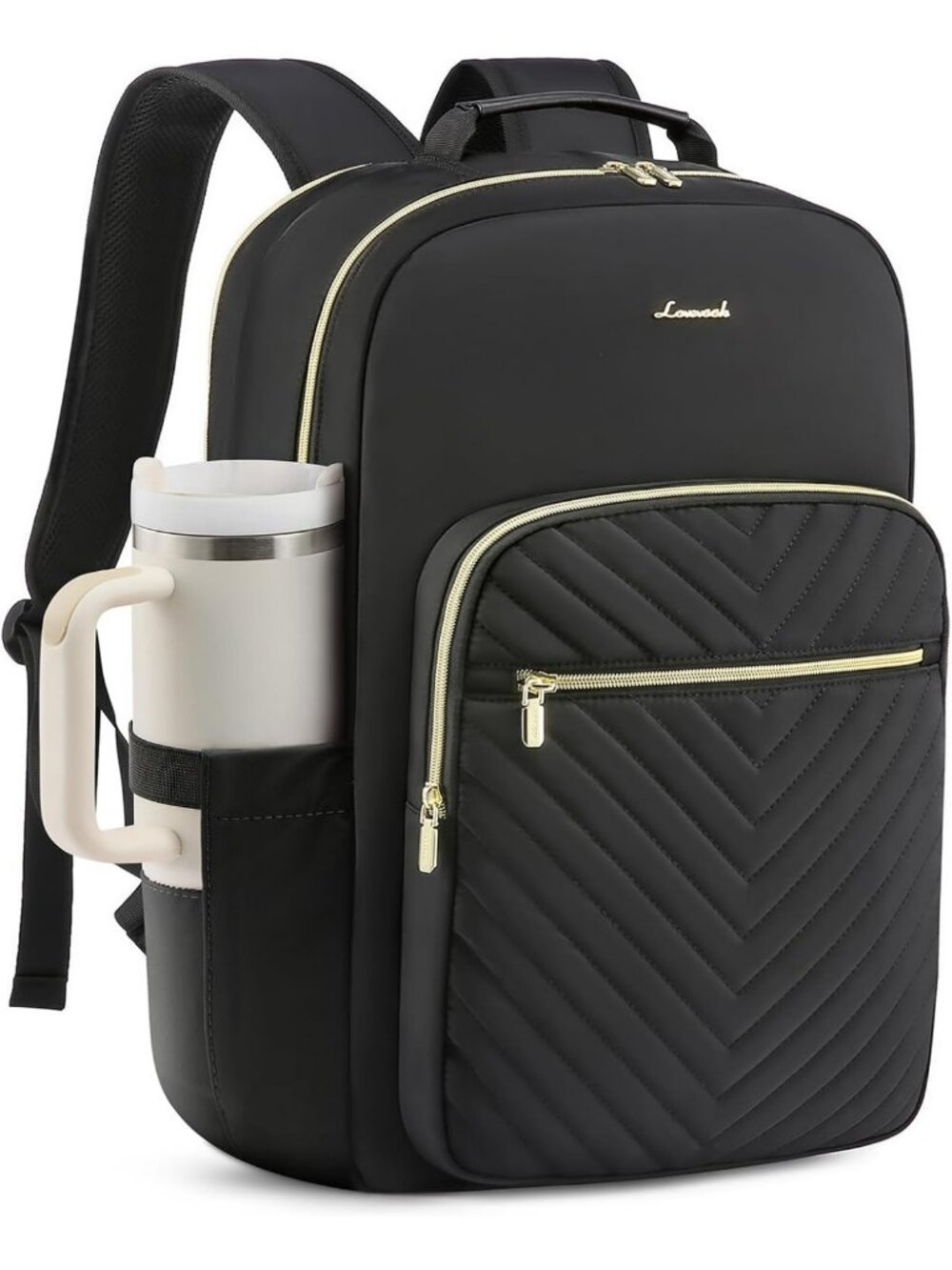 Stylish Large Travel Backpack for Women, 17.3" Laptop Compartment, Waterproof